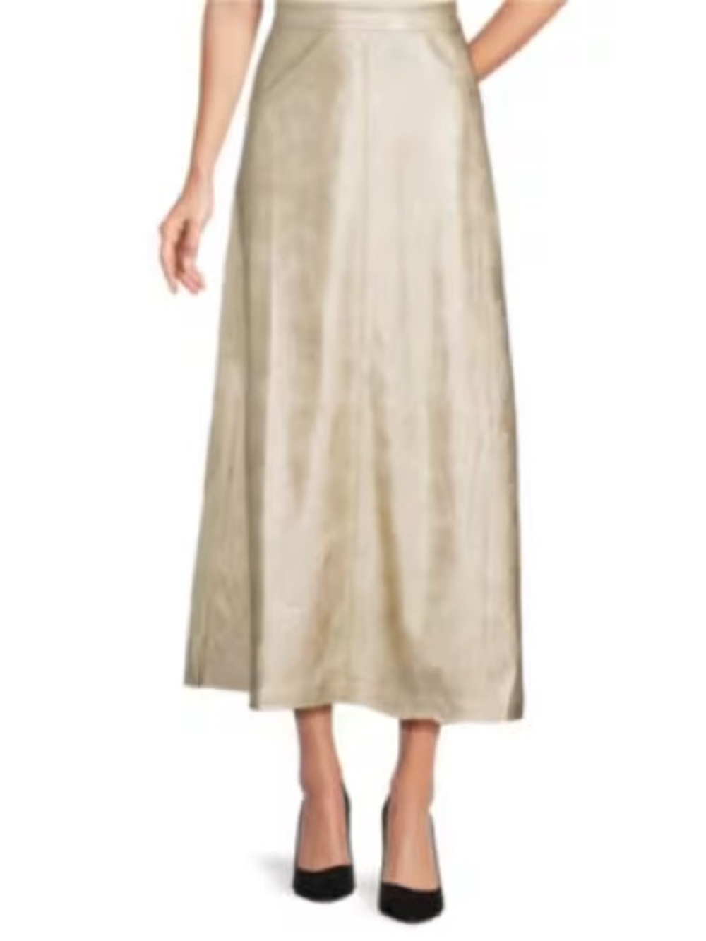 Vince Camuto Cream A-Line Maxi Skirt